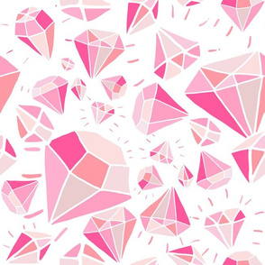 Bubblegum Pink Color blocked Diamonds