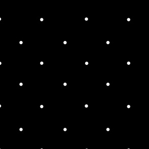 White small polka dot,black background 