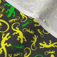 Team Lizard Motorsport: green and yellow lizards on grey