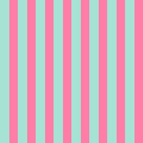 pink mint green stripe