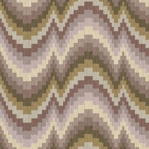 Bargello in Muted Gray Browns