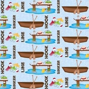 Fishing Pole Fabric, Wallpaper and Home Decor