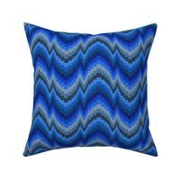 Bargello in Royal Blue and Grays