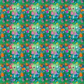 Cat and mouse background fabric1