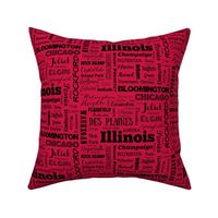 Illinois cities, red