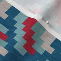 Bargello Mountain Range in Red White and Blue