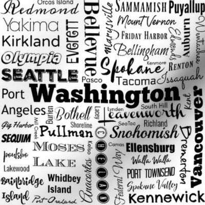 Washington cities, white