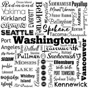 Washington cities, white