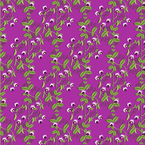 Pea Vines on Purple