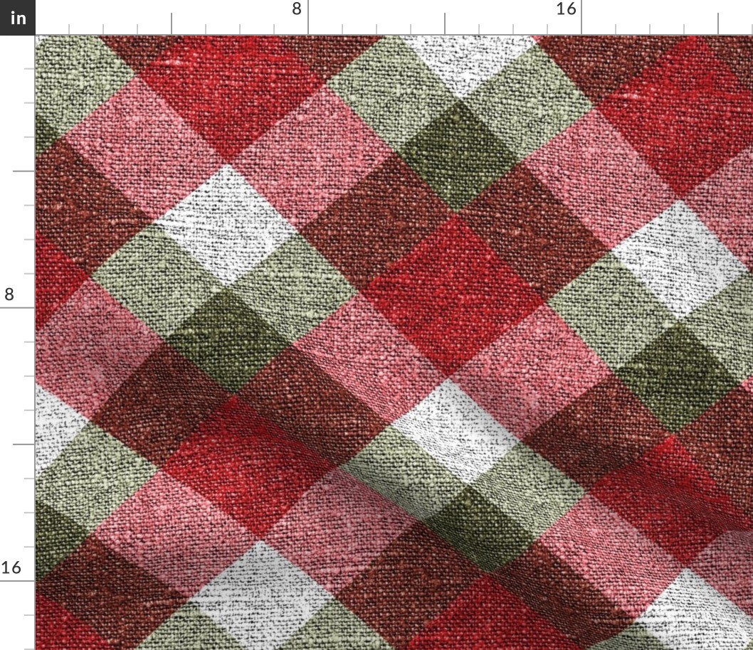 Christmas Textured Plaid 1 - large scale