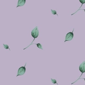 Lavendar Floral Toss Leaf Coordinate