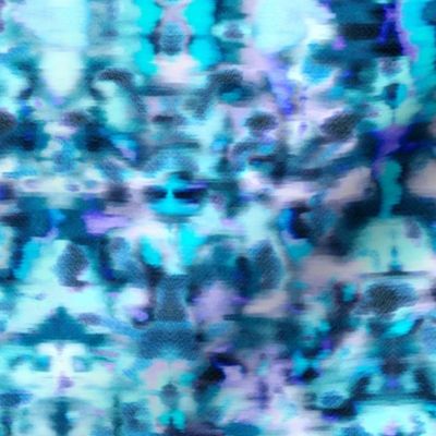 Abalone Abstract in Aqua and Purple with Texture - medium