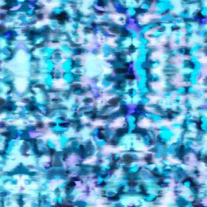 Abalone Abstract in Aqua and Purple with Texture - small