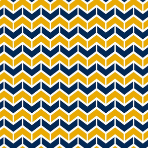 Blue Gold White Chevrons 3