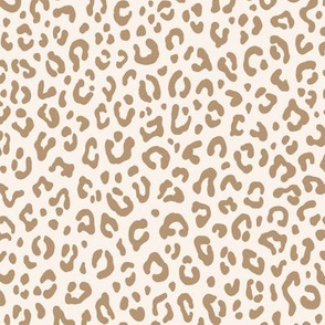 ★ LEOPARD PRINT in TAN & IVORY WHITE ★ Small Scale / Collection : Leopard spots – Punk Rock Animal Print