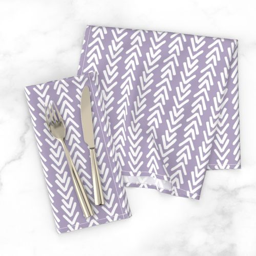 small lavender mudcloth arrows