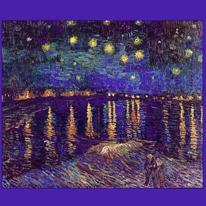 Starry Night Over the Rhone in violet
