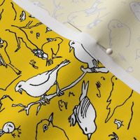 yellow bird drawings