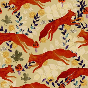 Leaping Foxes