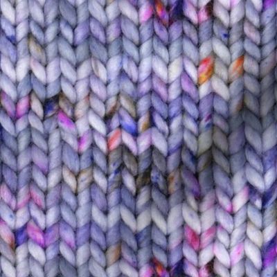 Chunky speckled stockinette stitch - purple