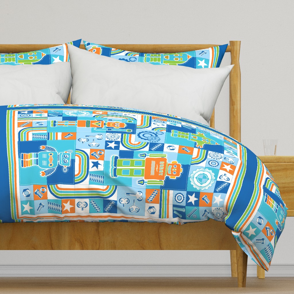 I love robots cheater quilt