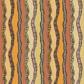 Aboriginal Stripes-small gold