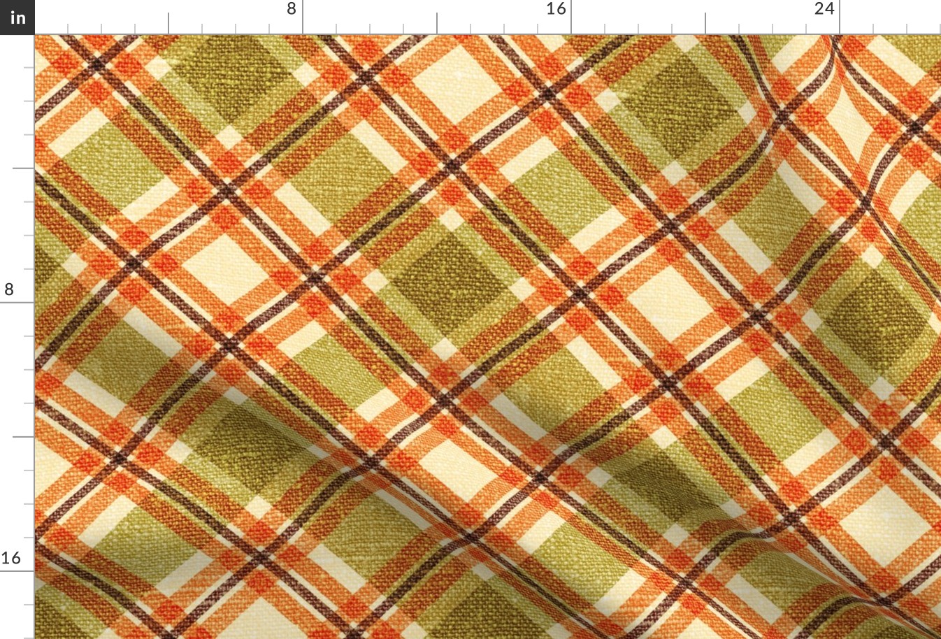 Fall Plaid with Texture 1 - large scale