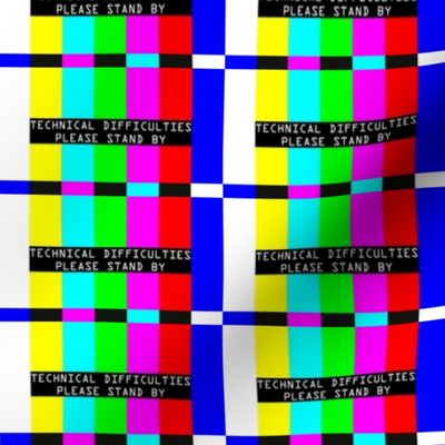 custom smaller television tv test bars technical difficulties 