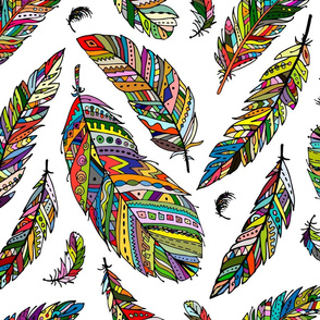 Art Feathers ornate and Colorful