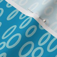 Bright blue bubbles, ovals for quilting