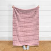 basset hound fabric - simple dog design - pink