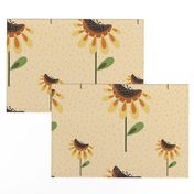 Retro style sunflowers