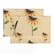 Retro style sunflowers