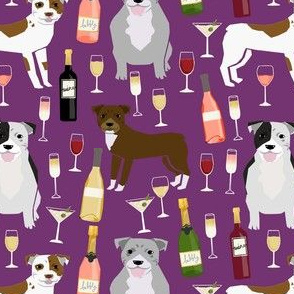 pitbull wine fabric - purple