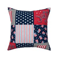 God Bless America - red white and blue - USA - red/navy (90) - LAD20