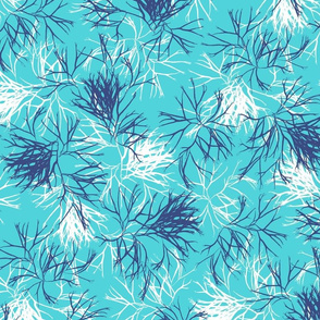 Gracilaria II Faded Indigo on Turquoise 300L