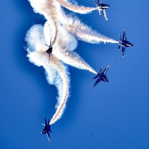 64-2  Blue Angels, perform the Loop Break Cross maneuver