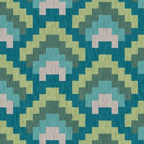 Bargello Mountain Range in Spring with Turquoise