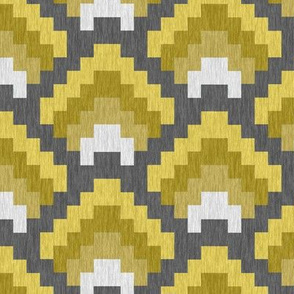 Bargello Mountain Range in Golds and Gray