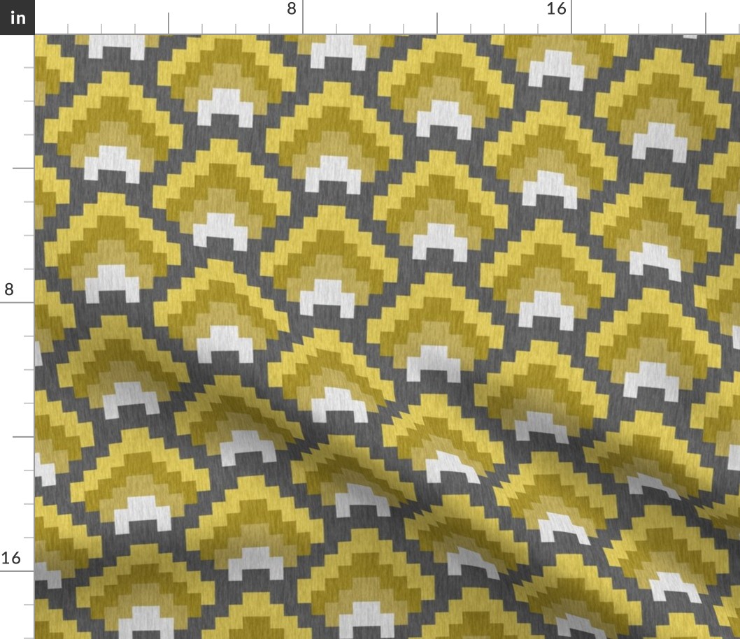 Bargello Mountain Range in Golds and Gray