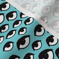 Eyes // aqua tiny version eye fabric pattern fabric print eye design 