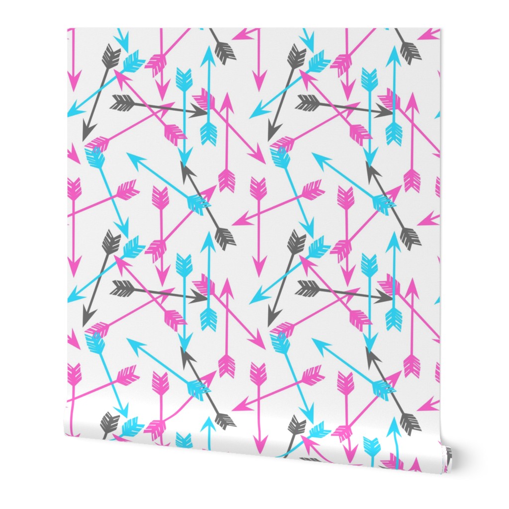 arrow // arrows girls turquoise aqua pink and grey cute girls arrows