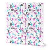 arrow // arrows girls turquoise aqua pink and grey cute girls arrows