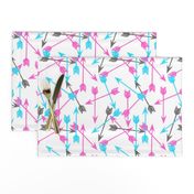 arrow // arrows girls turquoise aqua pink and grey cute girls arrows