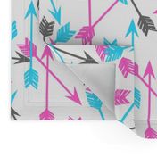 arrow // arrows girls turquoise aqua pink and grey cute girls arrows