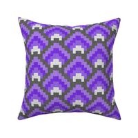 Bargello Mountain Range in Purples and Gray
