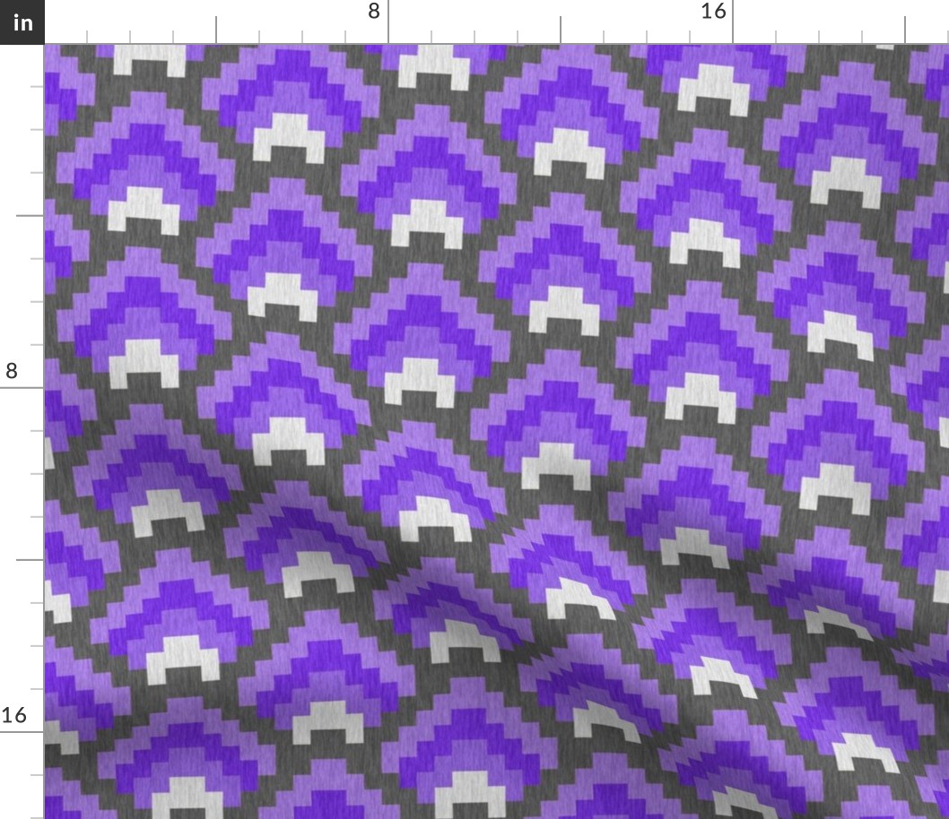 Bargello Mountain Range in Purples and Gray
