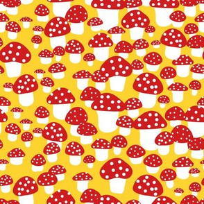 Scandi Shrooms in Yellow + Red