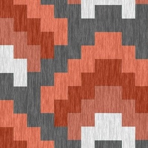 Bargello Mountain Range in Orange and Gray