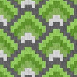 Bargello Mountain Range in Green and Gray